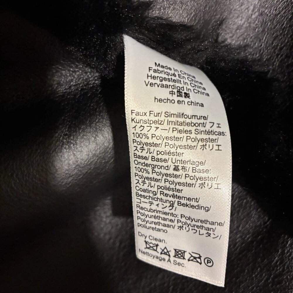 NWTs J Crew Faux Fur Peacoat Black Sz S Fuzzy Double Breasted Coat Oversized - Picture 6 of 7